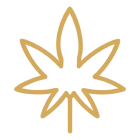 Stylized cannabis leaf design